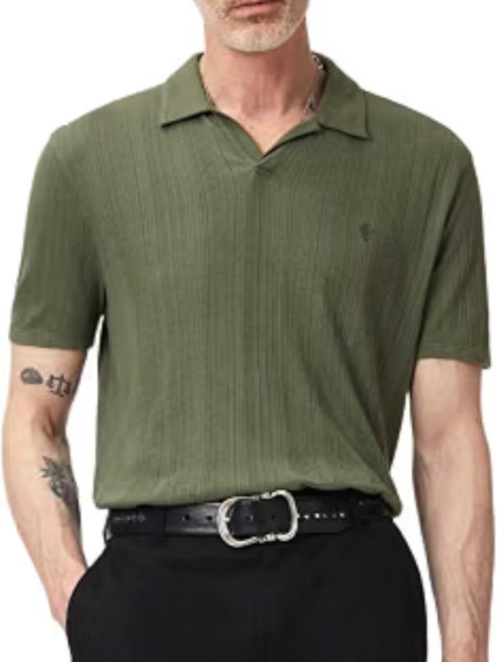 John Varvatos Men's Leonardo Polo Light Olive Size: XXL NWT